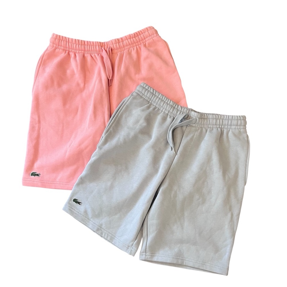 Lacoste Pink and Light Gray Cotton Shorts Regular Fit